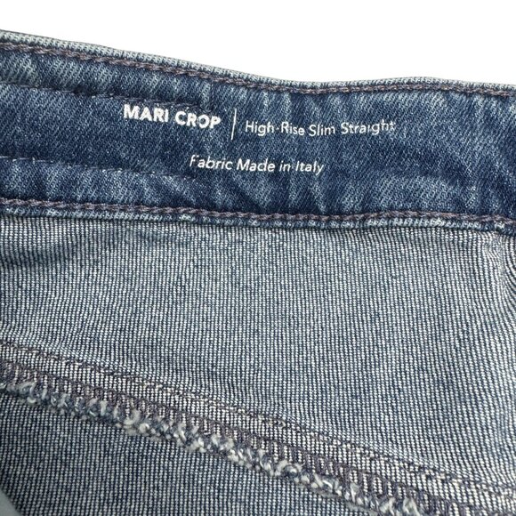 NEW AG Mari Crop High-Rise Slim Straight Blue Jean Womens Denim Pants, Size 27 - Picture 6 of 12
